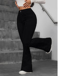 New Style All-Match Elastic High-Waist Flared Denim Jeans For European And American Girls