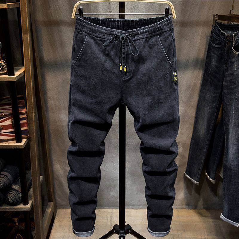 Autumn Men's Elastic Jeans Loose Size