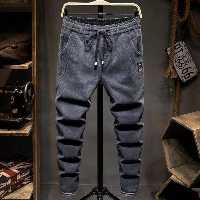Autumn Men's Elastic Jeans Loose Size