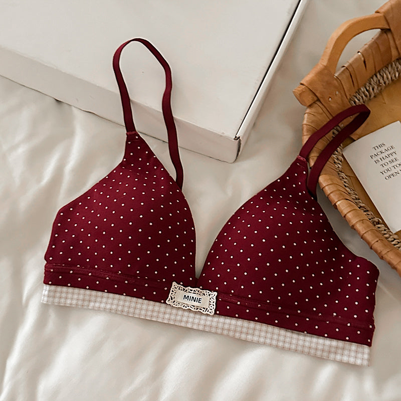 Pure Seduction Triangle Cup Polka Dot Wireless Comfort Bra