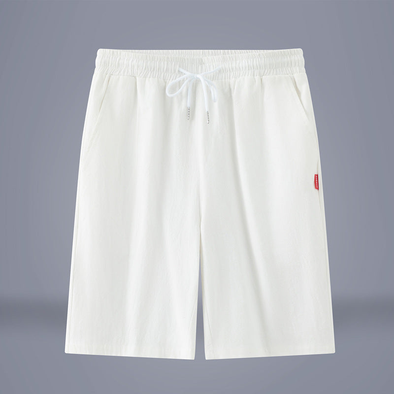 Summer Solid Color Cropped Pants Chinese Style