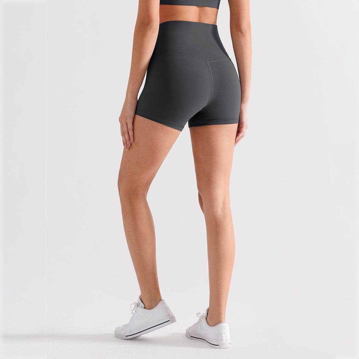 Outerwear-style High-waisted Butt-lifting Fitness Cycling Shorts