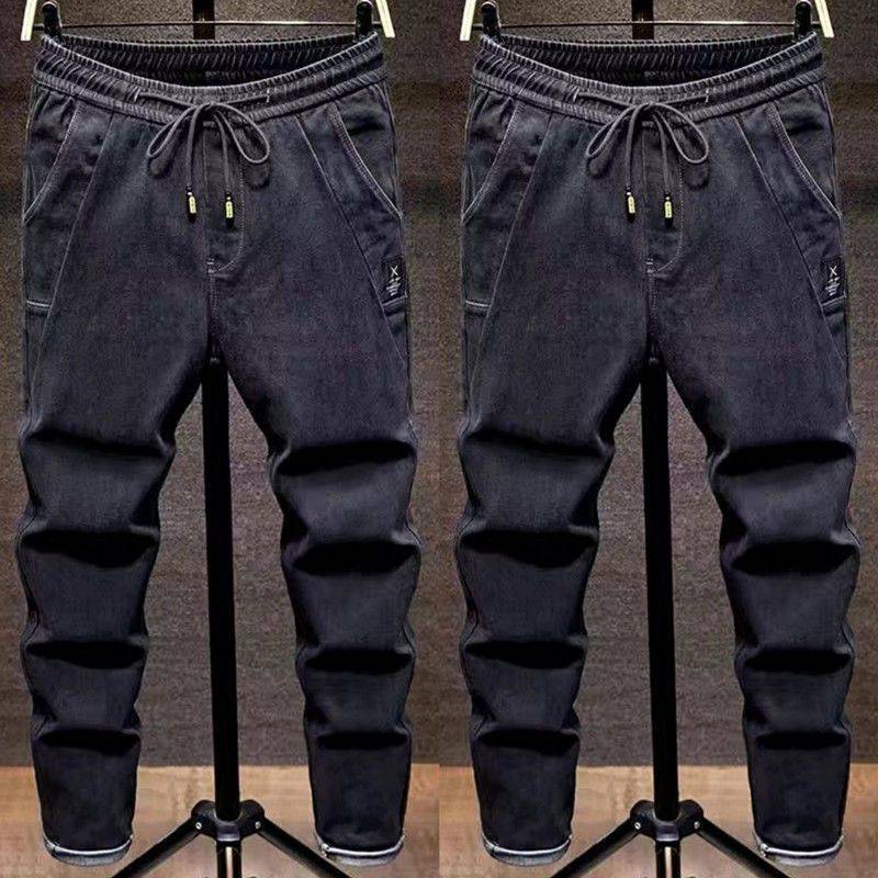 Autumn Men's Elastic Jeans Loose Size