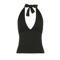 Women's Chic Solid-Color Halter Neck Tank Top