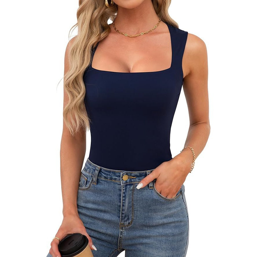 Square-neck Ribbed Camisole Top Womens Clothing