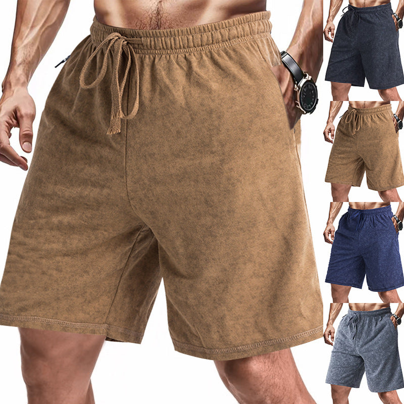 Men's Loose And Simple Tie-dyed Terry Casual Shorts