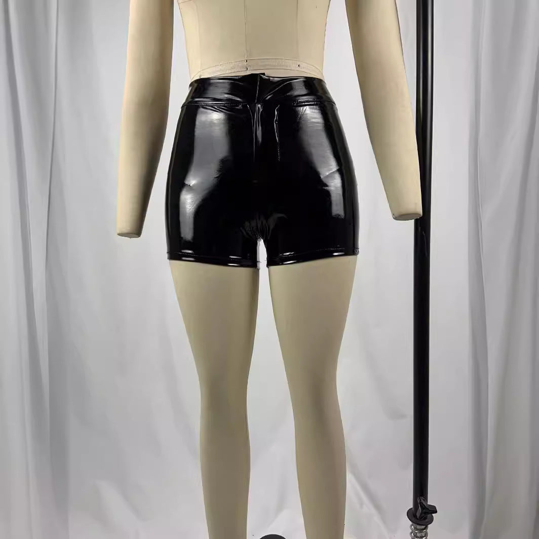 Solid-color Fashionable High-waist Plus-size Hot Pants