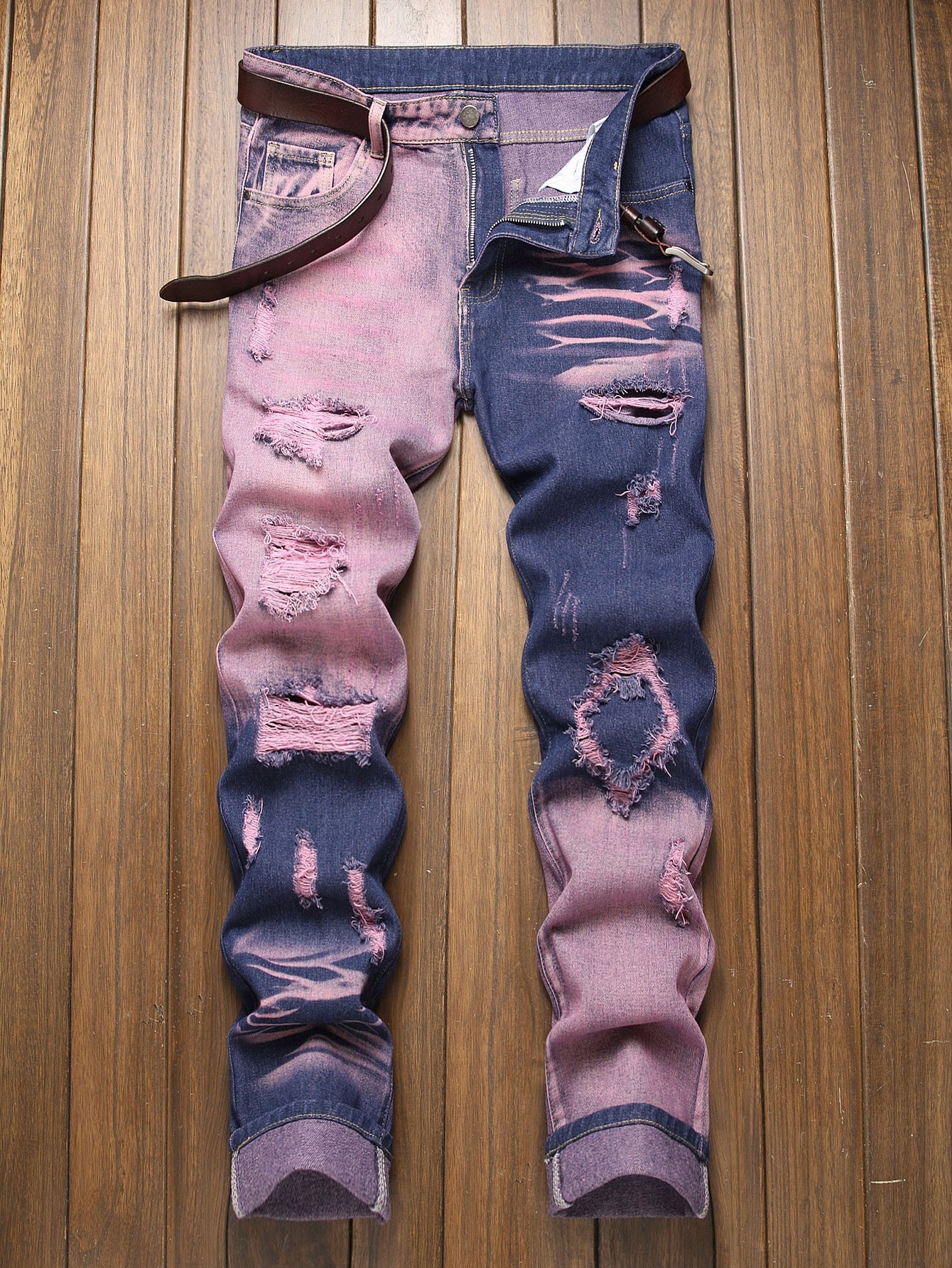 Fashion Ripped Fashion Comfortable Denim Men's Trousers