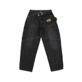 Retro Heavy Washed Oblique Placket Pocket Design Cargo Jeans