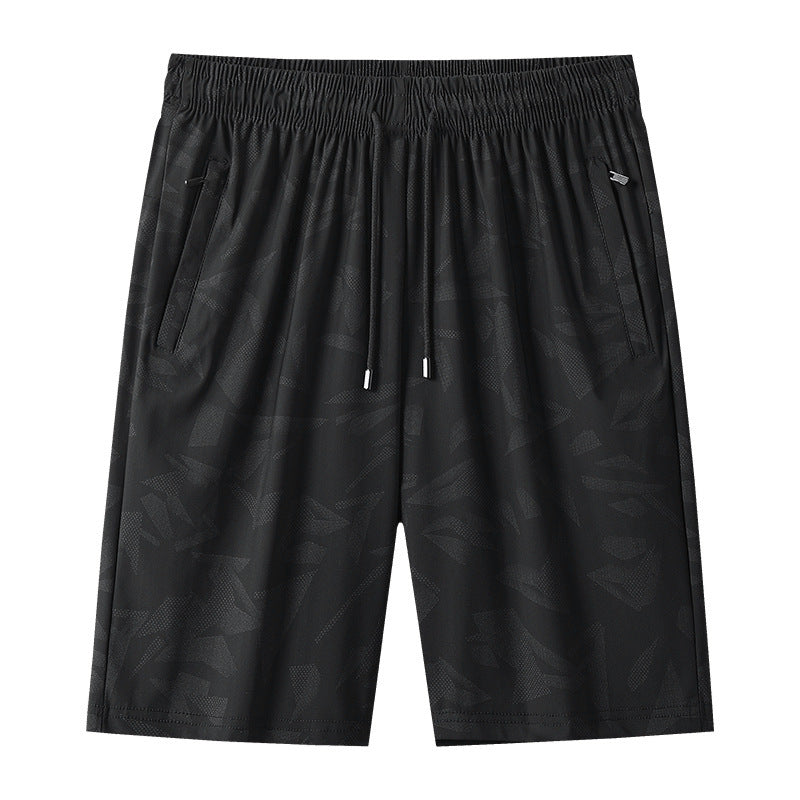 Summer Exercise Shorts Thin Ice Silk Plus Size Quick-drying Knee Length Pants