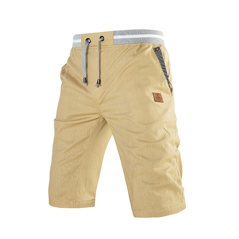 Men's Cotton Casual Cropped Pants