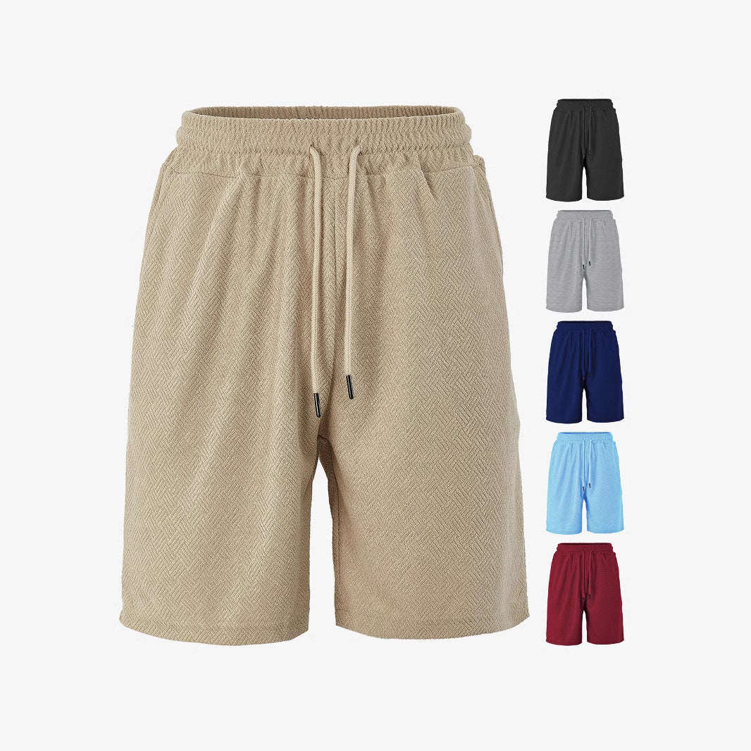 Loose Comfortable Breathable Jacquard Fabric Men's Casual Shorts
