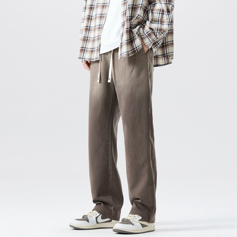 Autumn And Winter New Washed Straight Jeans
