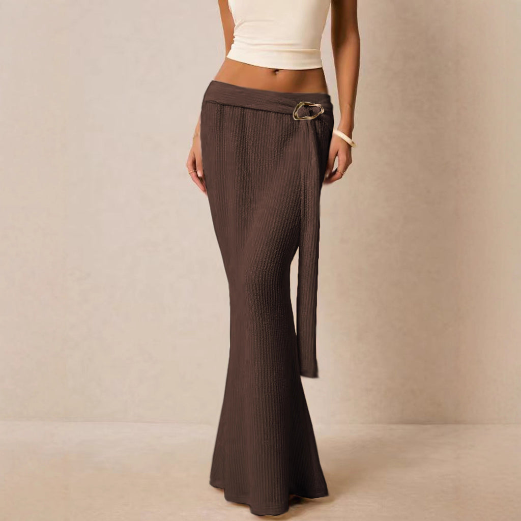 Metal-accented Figure-hugging Sheath Dress