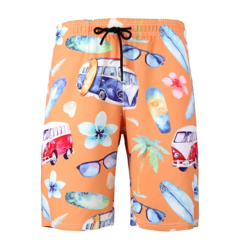 Men's Beach Printed Seaside Sports Shorts