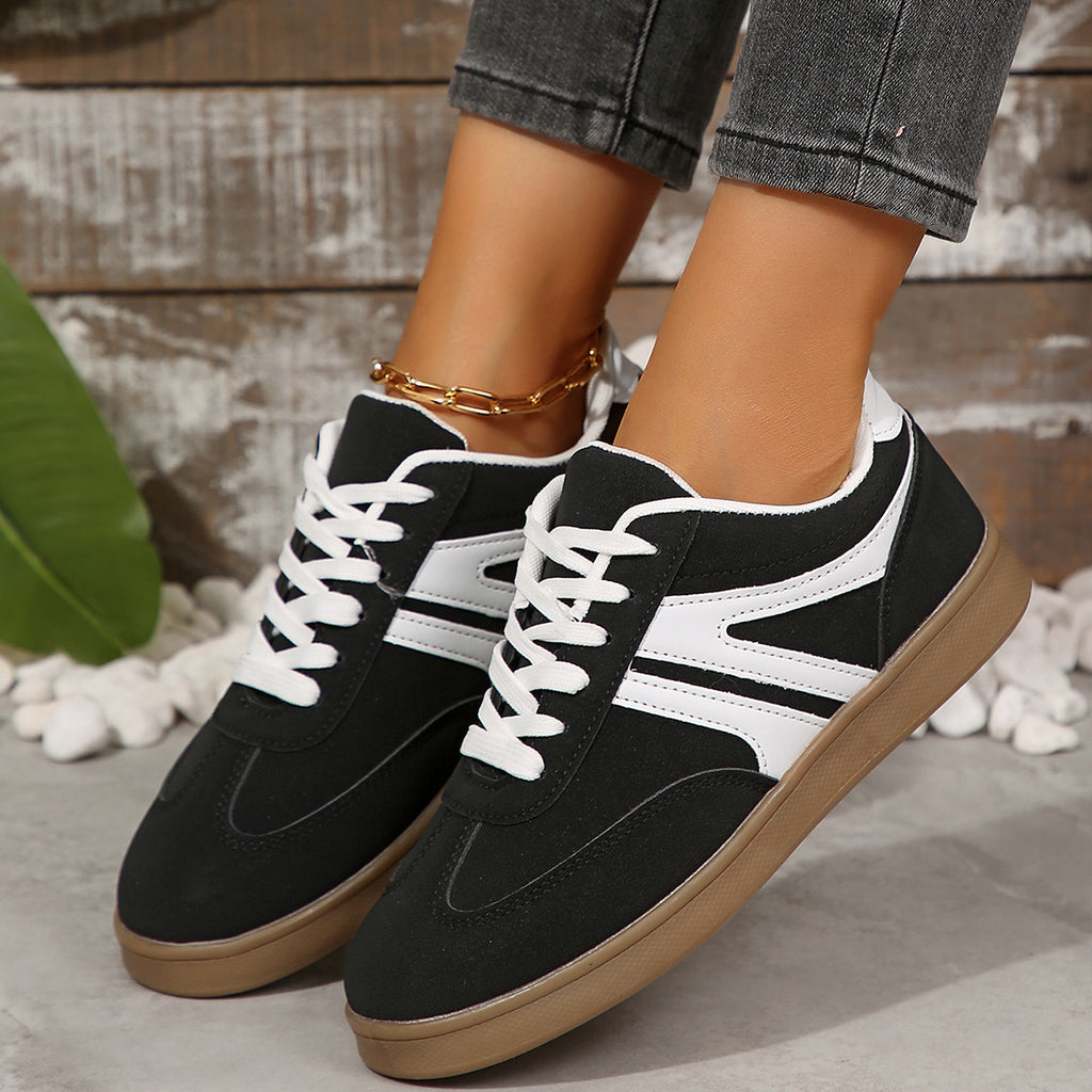 Womens Retro Casual Round-Toe Sports Running Flats