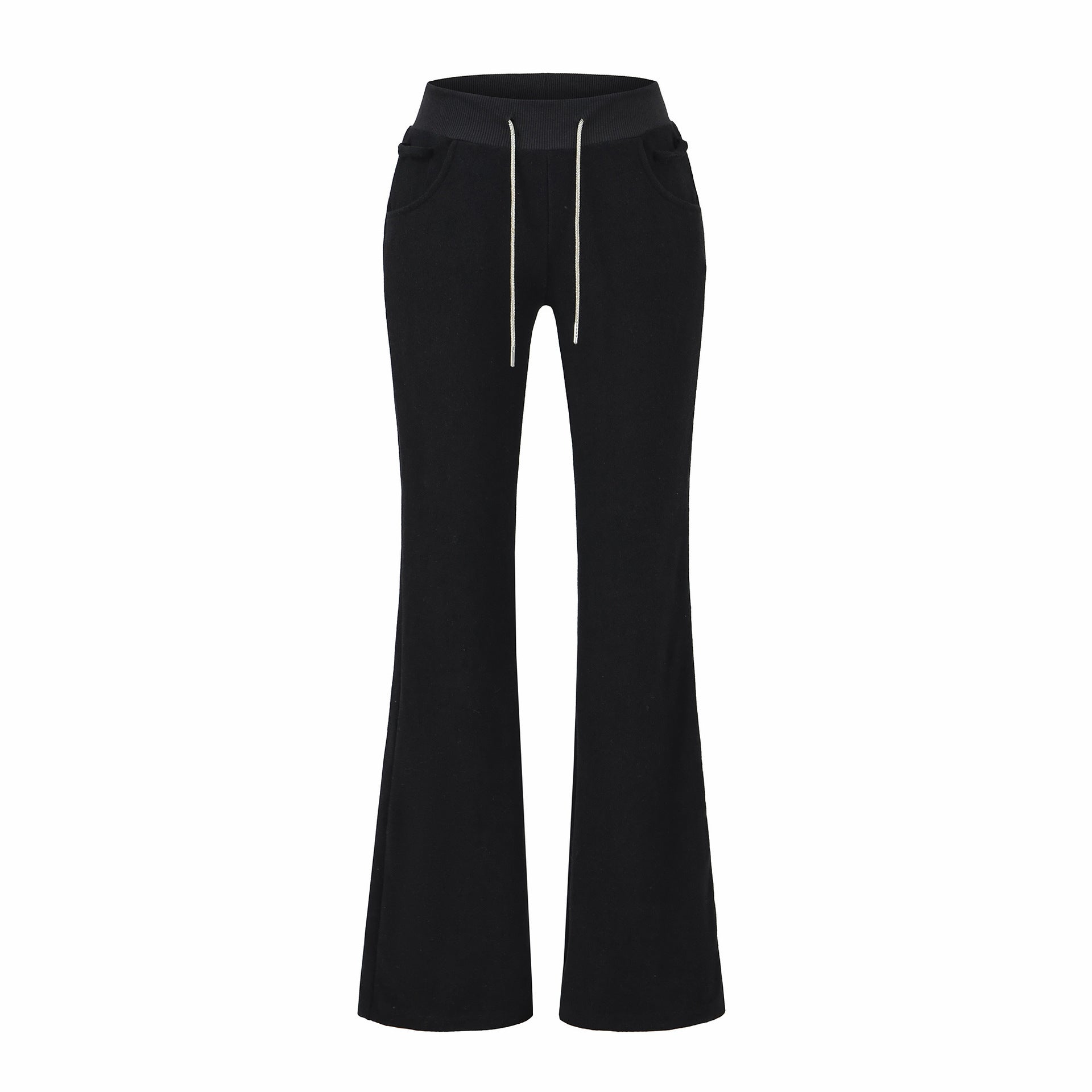 Adorned With Beaded Chains Flared Casual Trousers