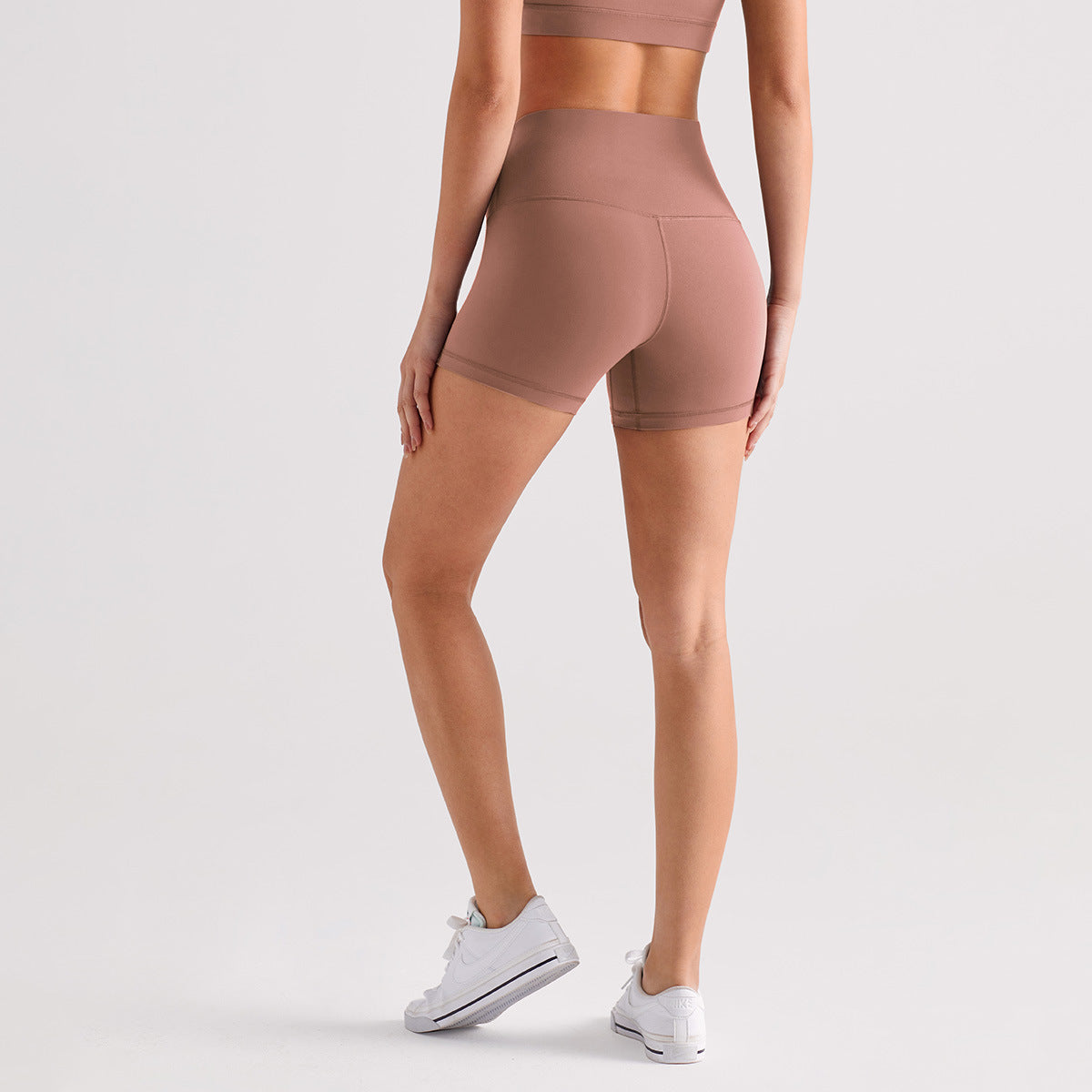 Outerwear-style High-waisted Butt-lifting Fitness Cycling Shorts