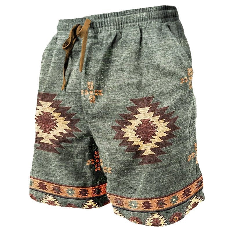 3D Printed Breathable Soft Casual Loose Shorts Men