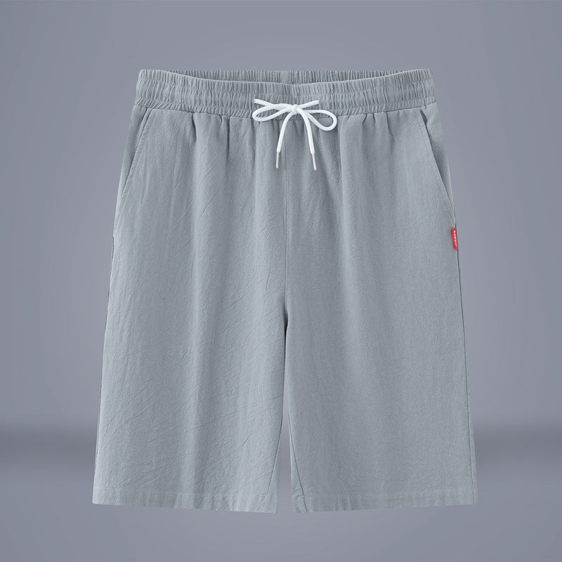 Summer Solid Color Cropped Pants Chinese Style
