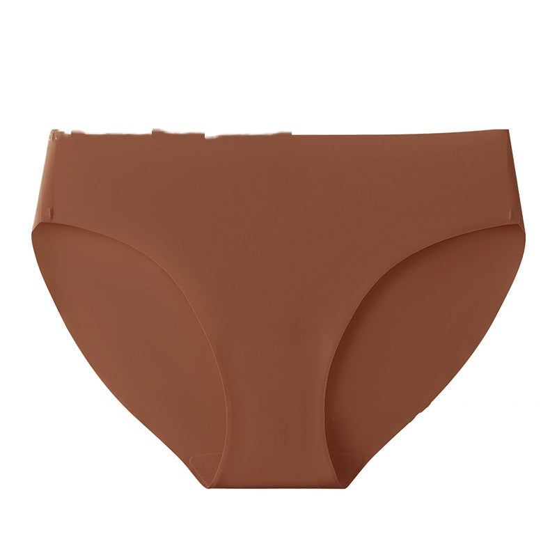 Seamless Ice Silk Low-Rise Breathable Quick-Drying Solid Color Yoga Sports Underwear For Women