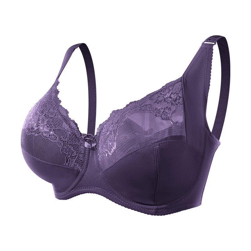 European And American Plus-size Sexy G-Cup Lace Thin Underwired Bra For Controlling Spillage Women