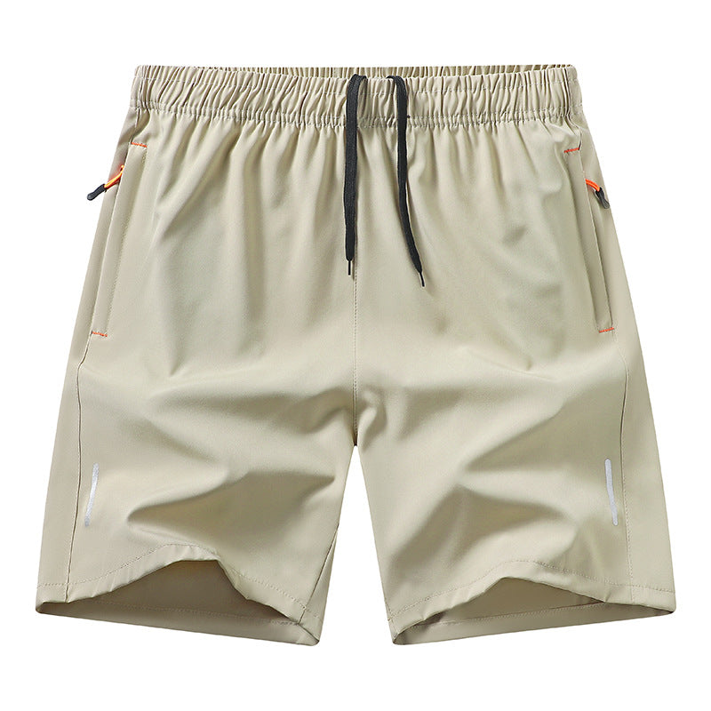 European Size Summer Ice Silk Quick-drying Fifth Pants Men's Sports Basketball Shorts Loose Training Shorts