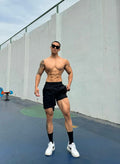 Ice Silk Quick-drying Double-layer Shorts For Men