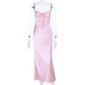 Lace-patchwork Figure-hugging Womens Dress