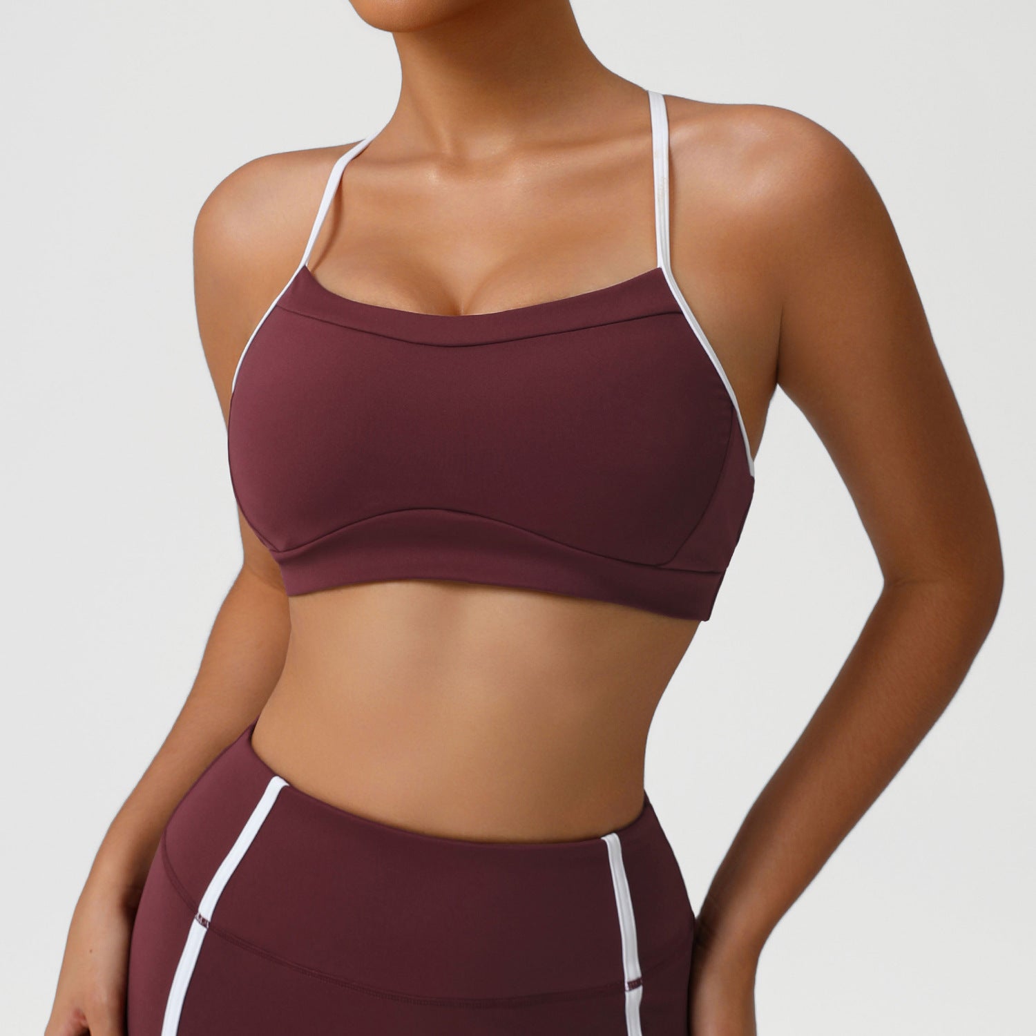Nude-feel, Quick-drying Sports Bra With A Push-up, Back-shaping Design For Women
