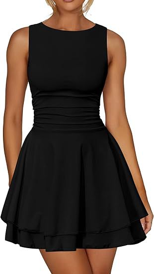 Sleeveless Corset Short Party Dress Solid Color