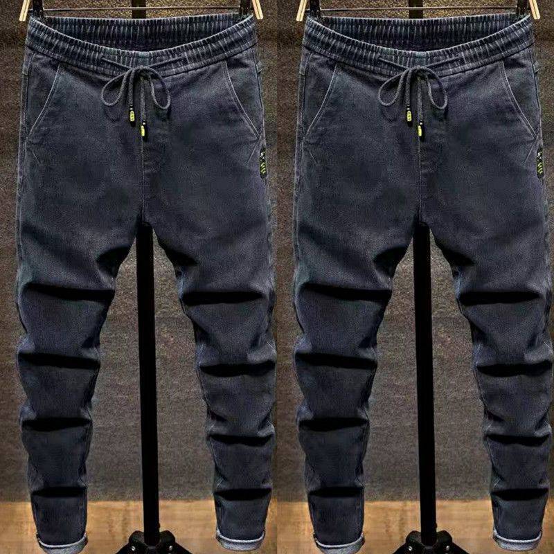 Autumn Men's Elastic Jeans Loose Size