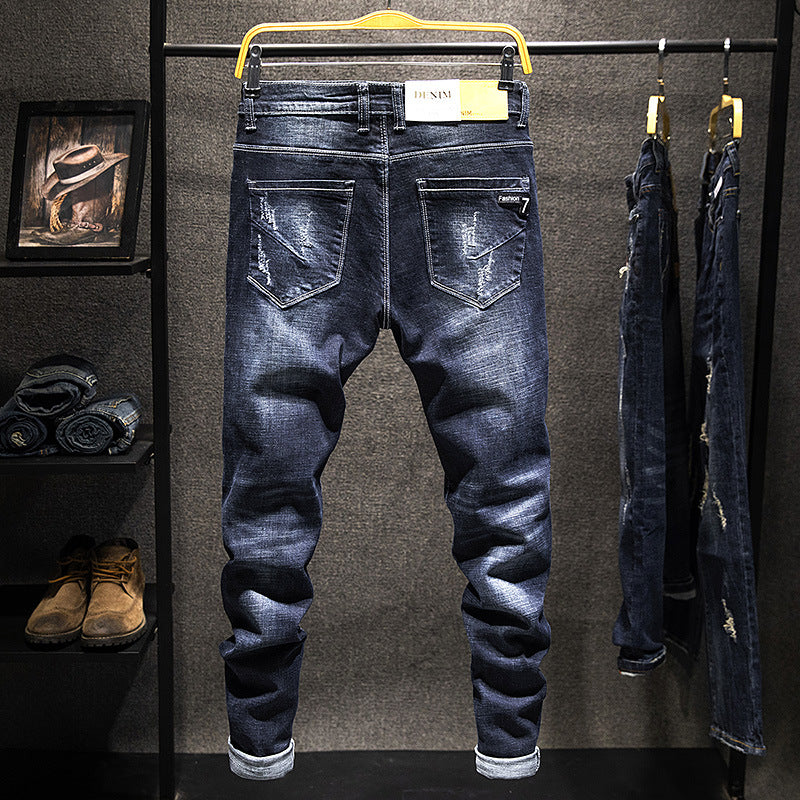 Fashion Slim-fitting Simple Men's Clothing Skinny Pants