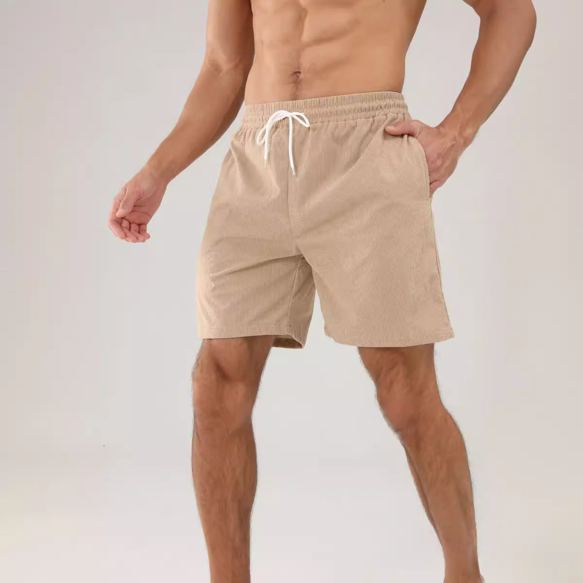 Men's Summer Pure Color Tied Sports Pants