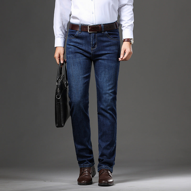 Stretch Jeans Autumn And Winter Loose Plus Size Business Casual Pants