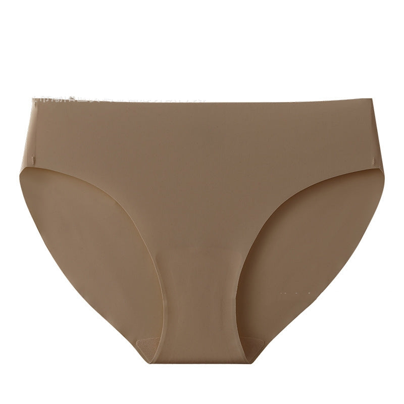 Seamless Ice Silk Low-Rise Breathable Quick-Drying Solid Color Yoga Sports Underwear For Women