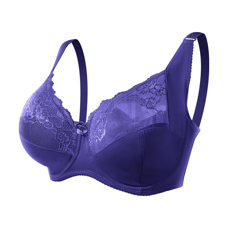 European And American Plus-size Sexy G-Cup Lace Thin Underwired Bra For Controlling Spillage Women