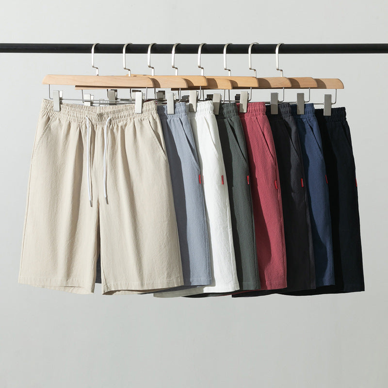 Summer Solid Color Cropped Pants Chinese Style