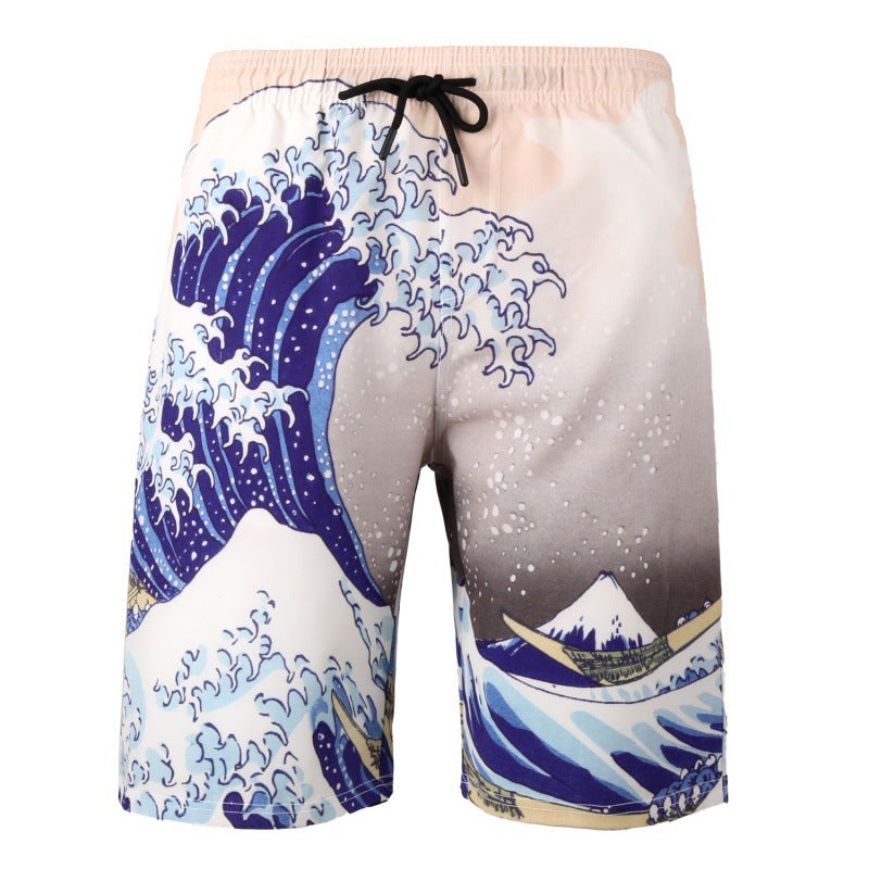 Men's Beach Printed Seaside Sports Shorts