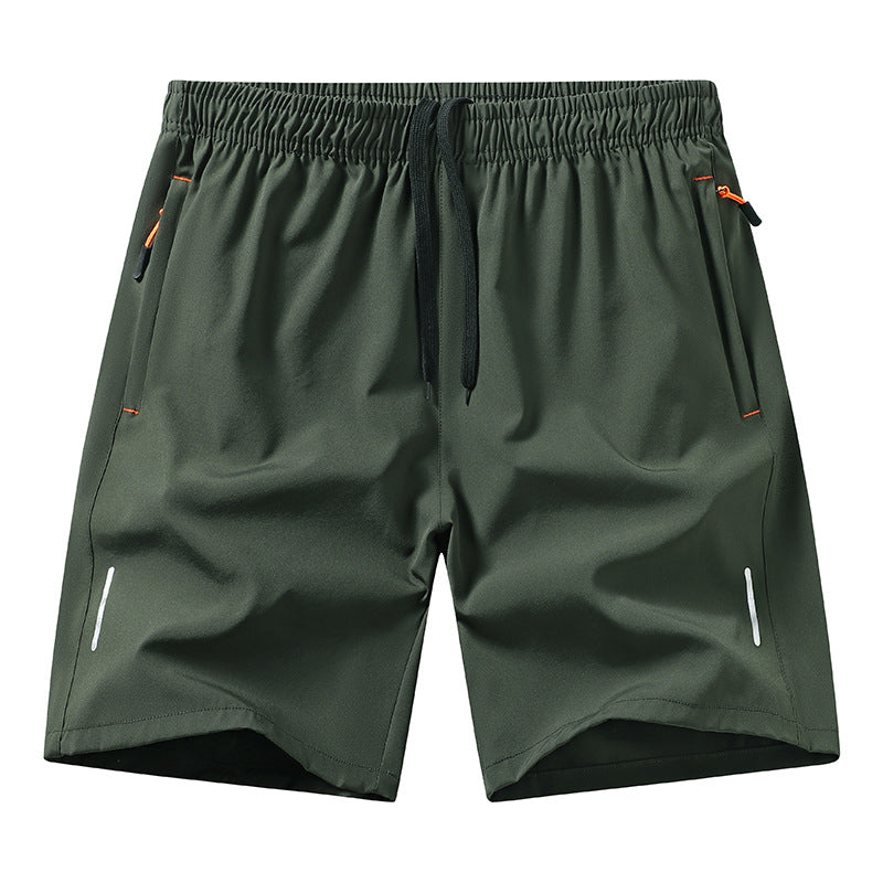 European Size Summer Ice Silk Quick-drying Fifth Pants Men's Sports Basketball Shorts Loose Training Shorts