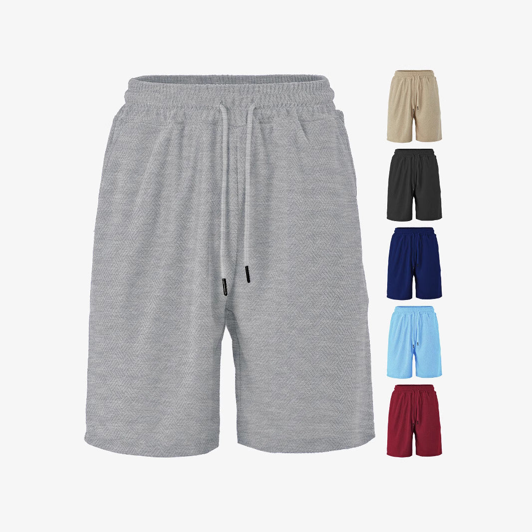 Loose Comfortable Breathable Jacquard Fabric Men's Casual Shorts
