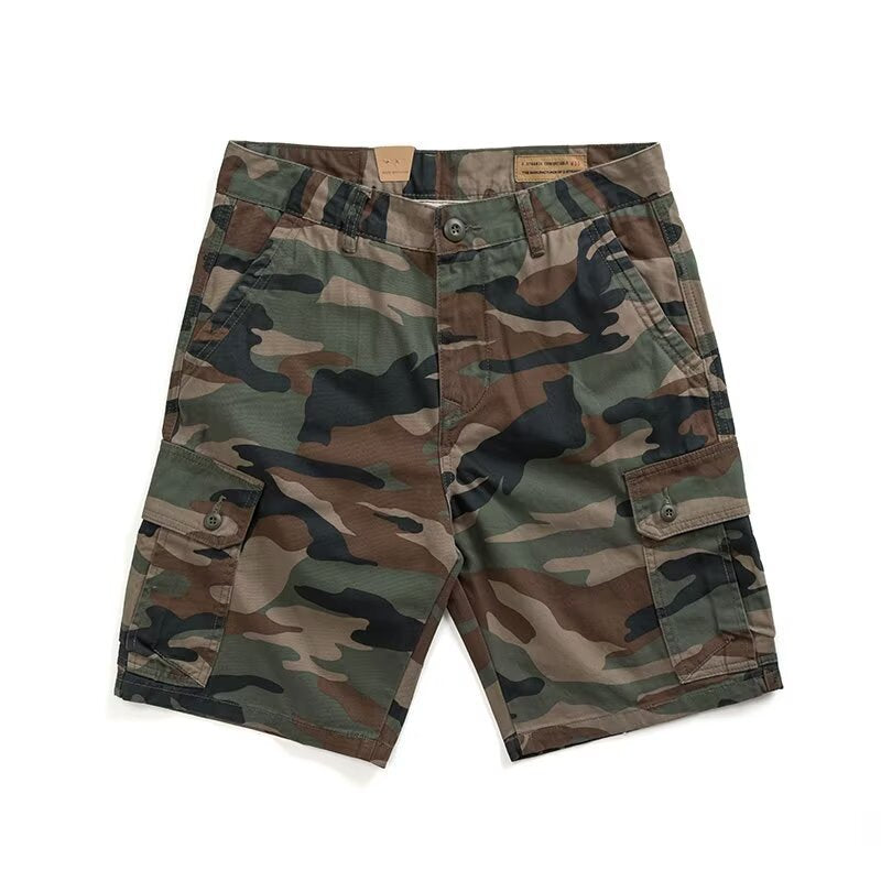Summer Multi-pocket Workwear Shorts Men's Trendy Outdoor Functional Quick-drying Straight-leg Pants Fashionable All-match Loose Shorts