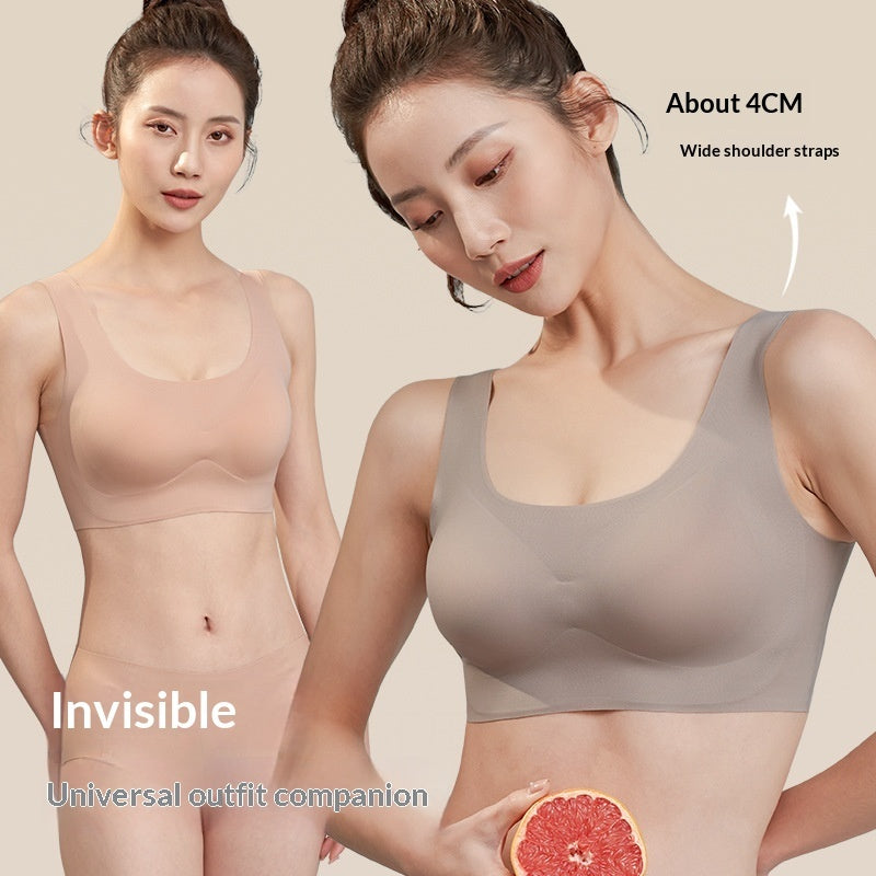 Summer Thin Small-Chest Push-Up Wireless Sports Bra For Women