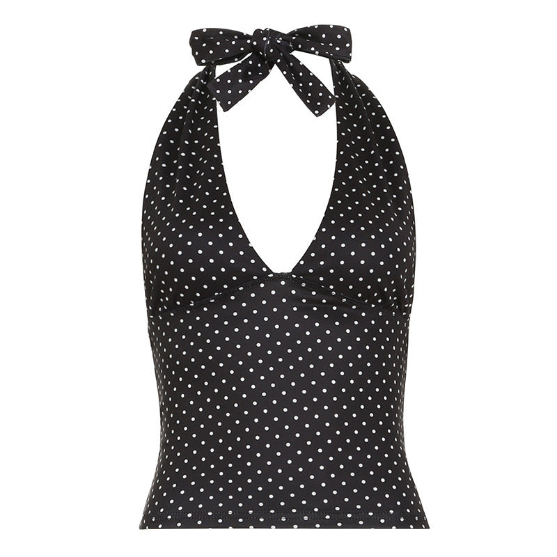 Women's Chic Solid-Color Halter Neck Tank Top
