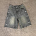 Hot Drilling Washed Denim Shorts