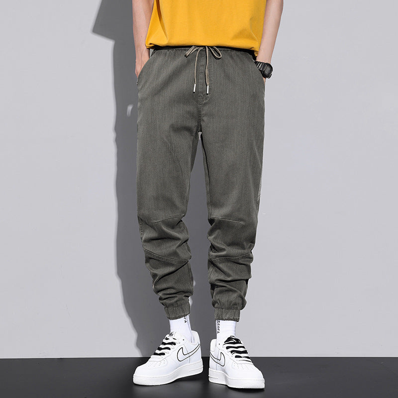 Men's Spring Fashion Brand Loose Tappered Jeans Fashion Stretch