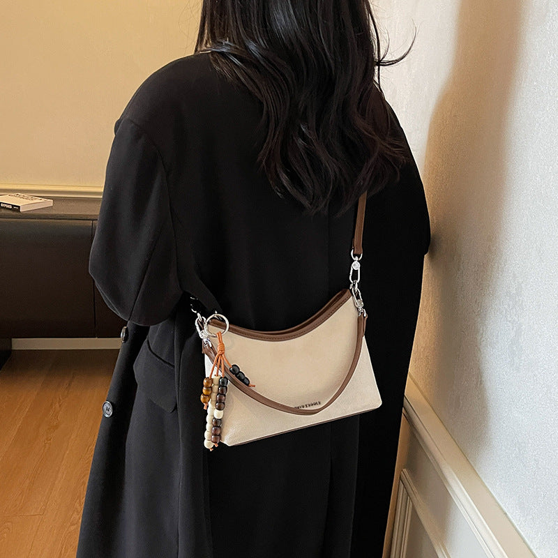 Korean-style Solid-Color Minimalist Versatile ShoulderCrossbody Bag For Women