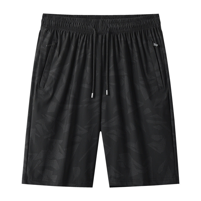 Summer Exercise Shorts Thin Ice Silk Plus Size Quick-drying Knee Length Pants