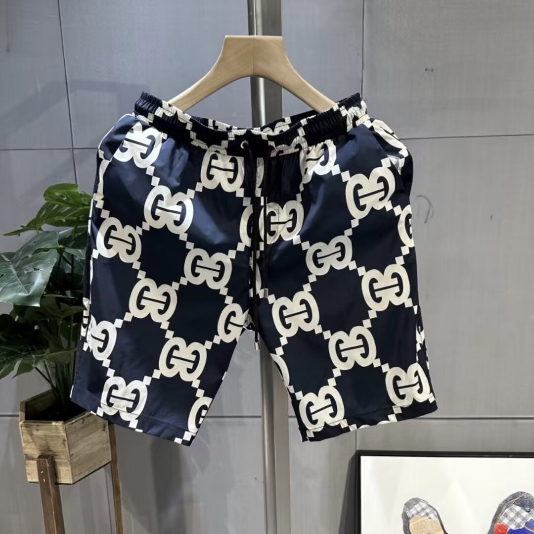 Thin Loose Trendy Printed Men's Casual Cropped Pants