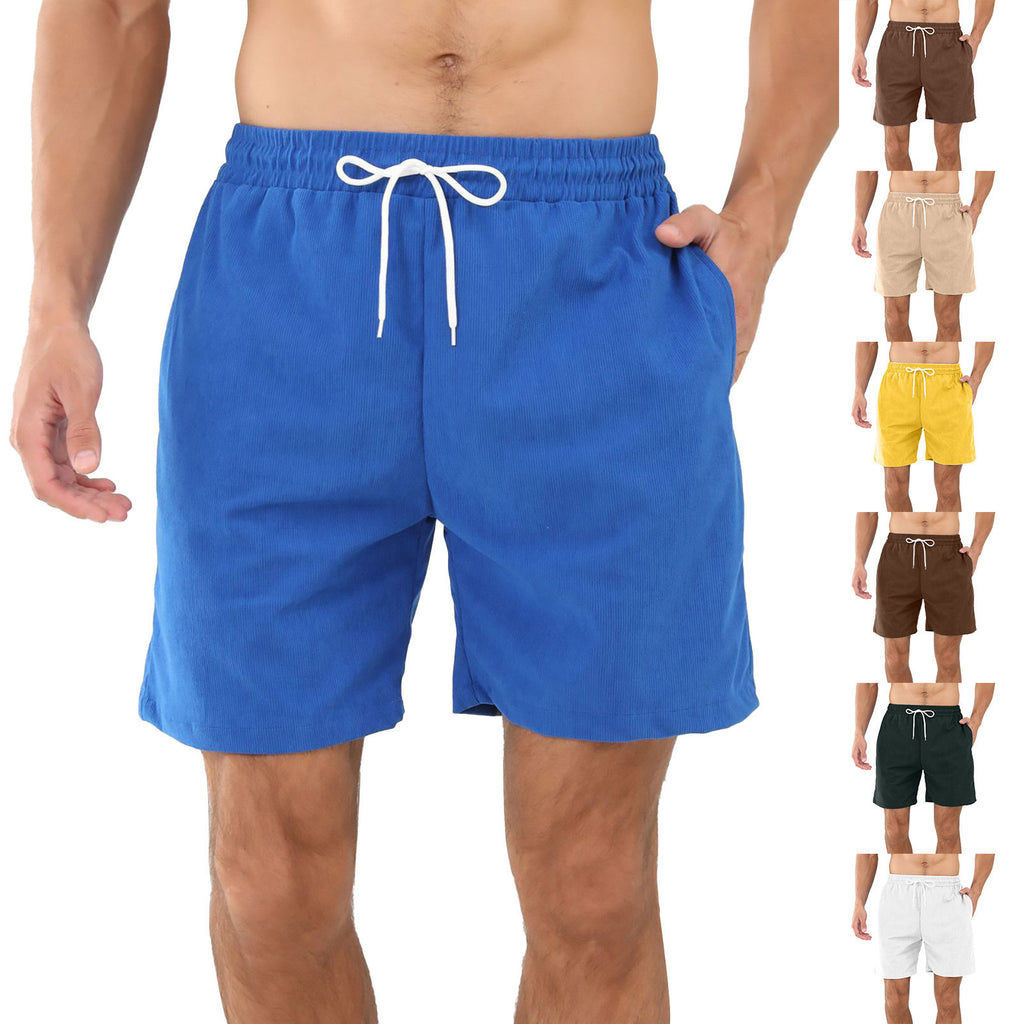 Men's Summer Pure Color Tied Sports Pants